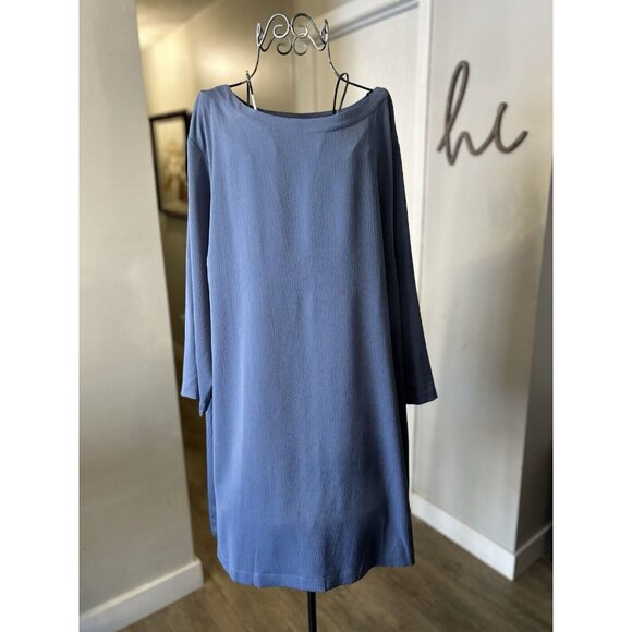 NWT J Jill Wearever Collection Easy Care Blue Moonlitsky Tunic Top Plus Size 4X - Picture 2 of 8